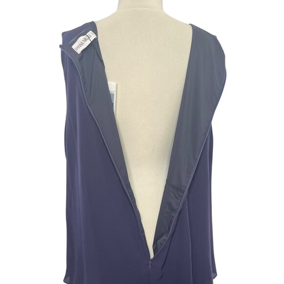 Hanna Nikole Layered Cocktail Dress Womens 22 W Purple New Plus Size - Picture 5 of 11